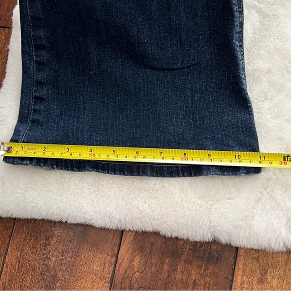 Michael Kors Selma Flare Button Front High Rise Jeans Blue Size 4 - Picture 12 of 15